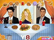 Флеш игра онлайн Thanksgiving Dinner With Justin And Selena